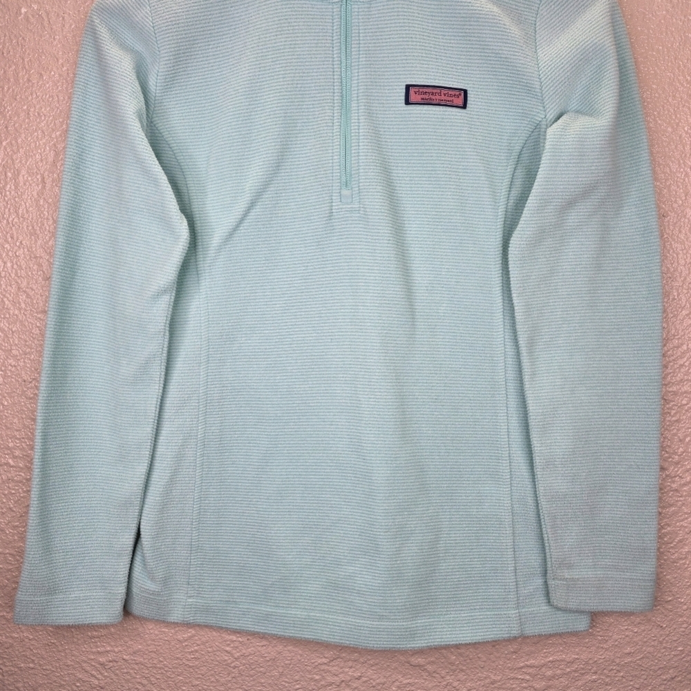 Vineyard Vines Quarter Zip Soft Comfort Sweater Color Mint Size Xxs Pull Over - Picture 4 of 14